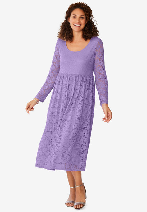 Lace Empire Dress, LILAC, hi-res image number null