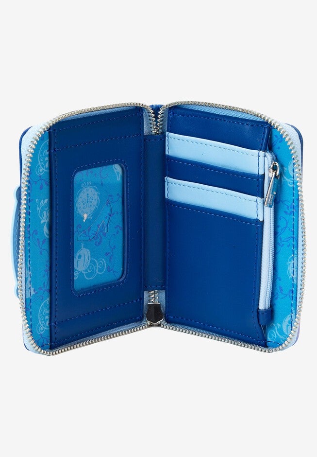 Loungefly x Disney Cinderella Zip Around Wallet 75th Anniversary, BLUE, alternate image number null