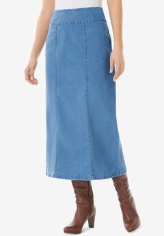 Plus Size Cotton Denim Skirts
