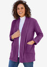 Microfleece Cardigan, PLUM PURPLE, hi-res image number null