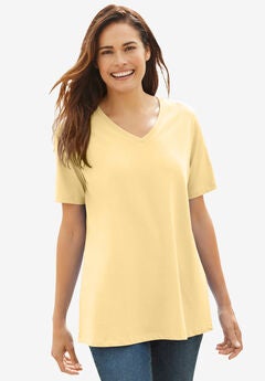 Perfect Short-Sleeve V-Neck Tee
