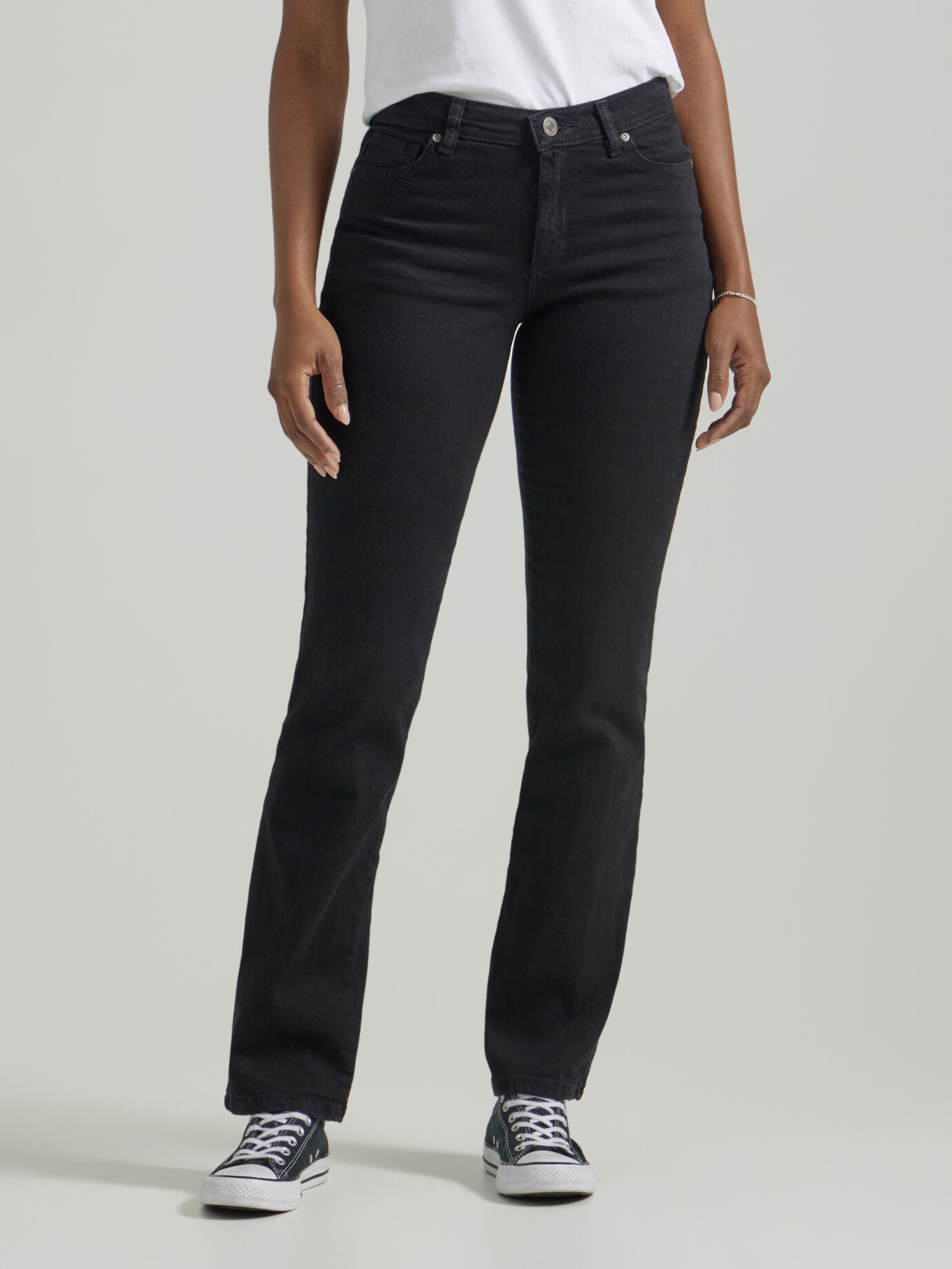Relaxed Fit Straight Leg Jean, BLACK, hi-res image number 0