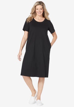 Perfect Short-Sleeve Crewneck Tee Dress