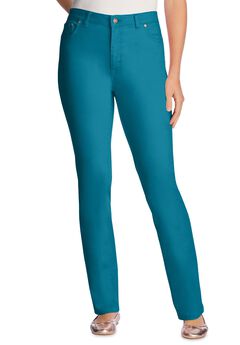 Straight-Leg Stretch Denim Five-Pocket Jeans