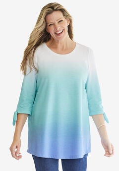 French Terry Tie-Sleeve Sweatshirt