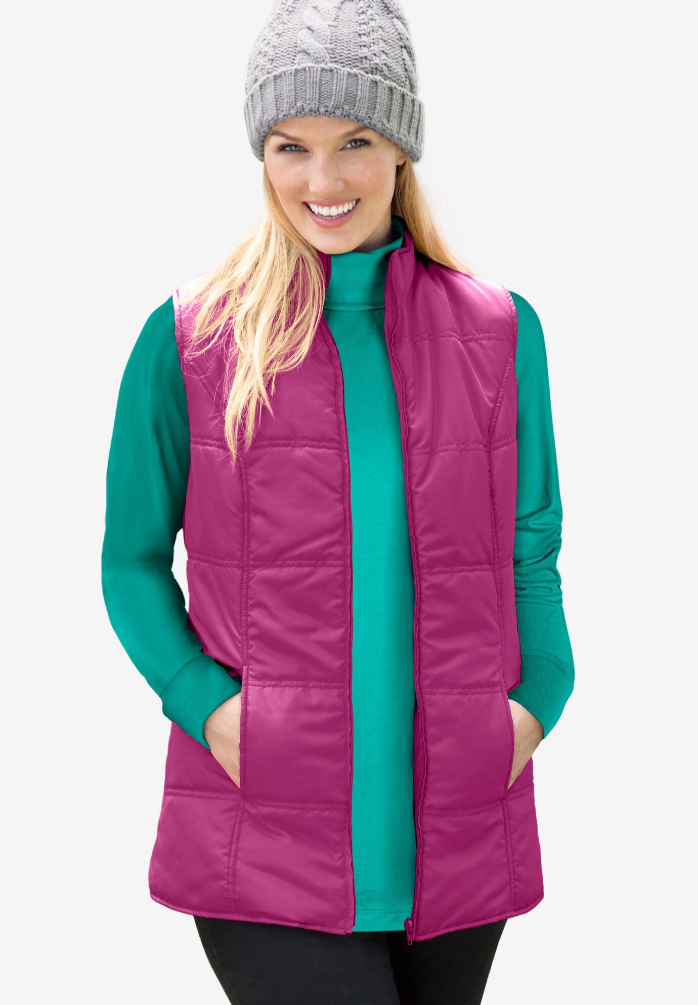 plus size quilted vests
