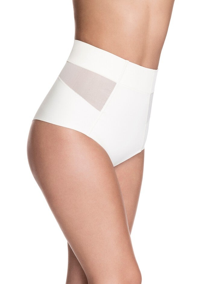 Sheer Allure Mid Waist Brief, SOFT IVORY, hi-res image number 0