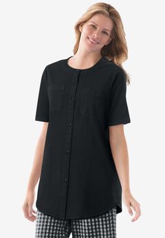 Short-Sleeve Crinkle Shirt