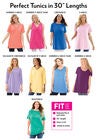 Perfect Short-Sleeve Shirred V-Neck Tunic, , alternate image number null