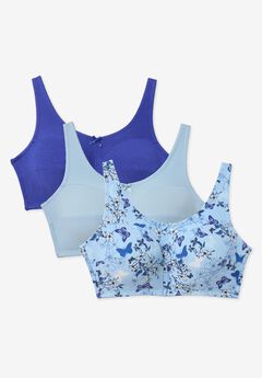 3-Pack Cotton Wireless Bra
