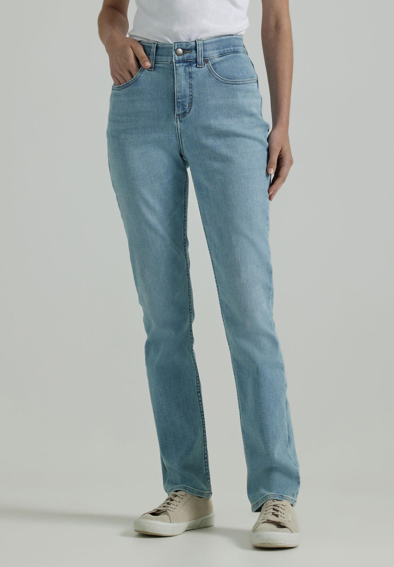 Ultra Lux Comfort With Flex Motion Stright Leg Jean Jean, WITHIN MOTION, hi-res image number 0