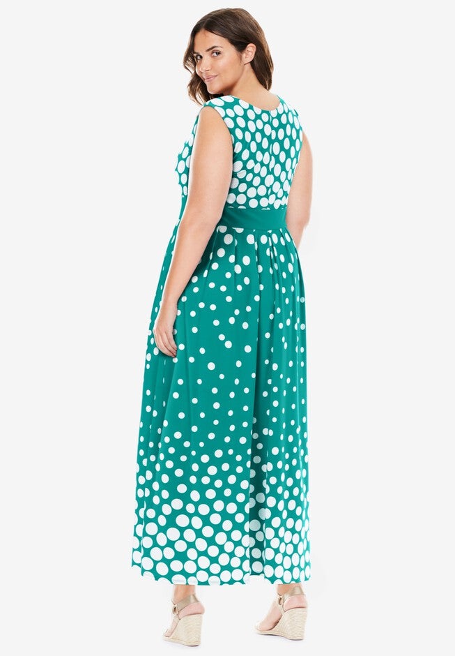 banded waist maxi dress Bow Elastic Waist Dress