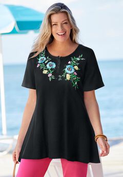 Embroidered Thermal Tunic