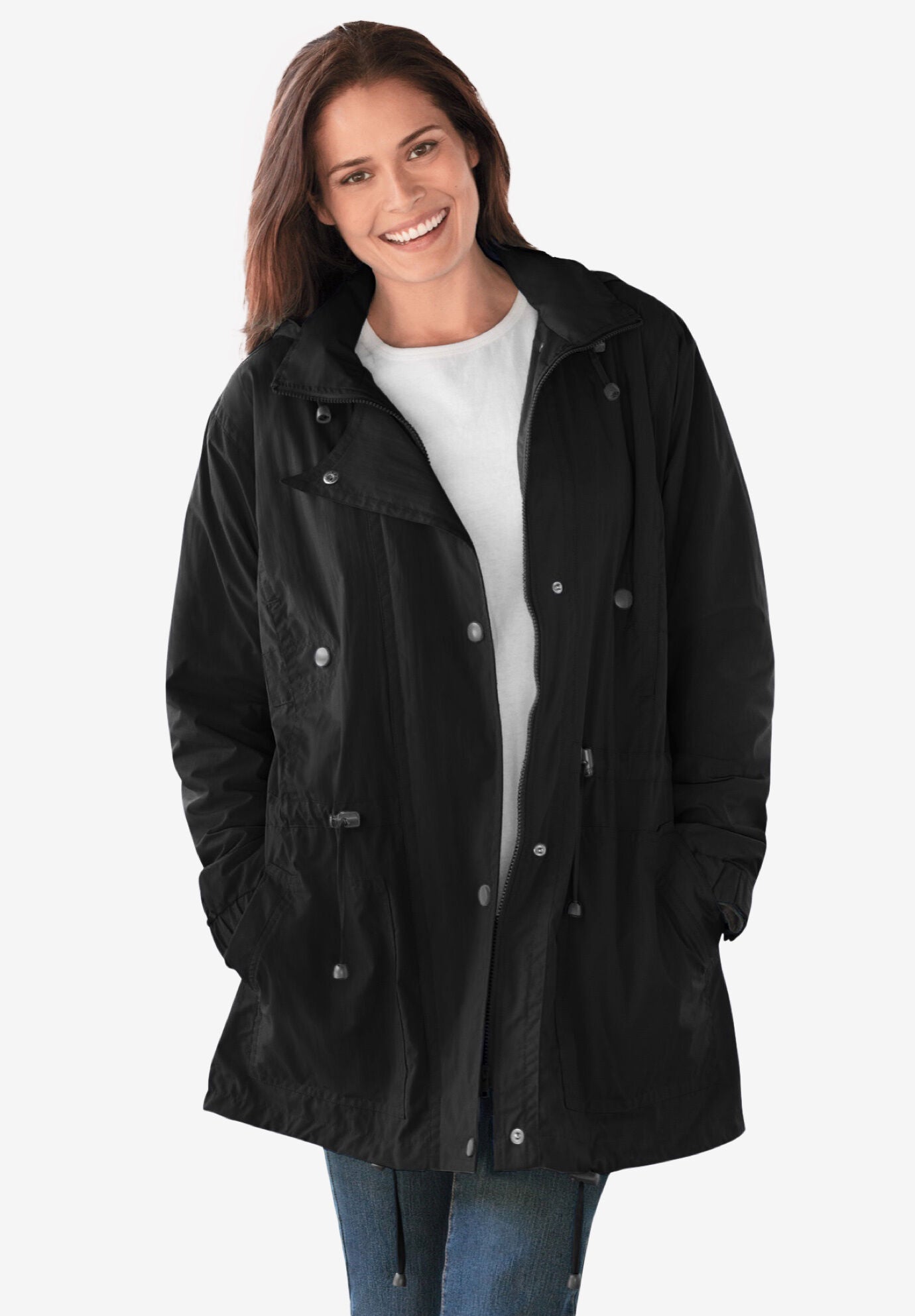 Woman within women's coats top