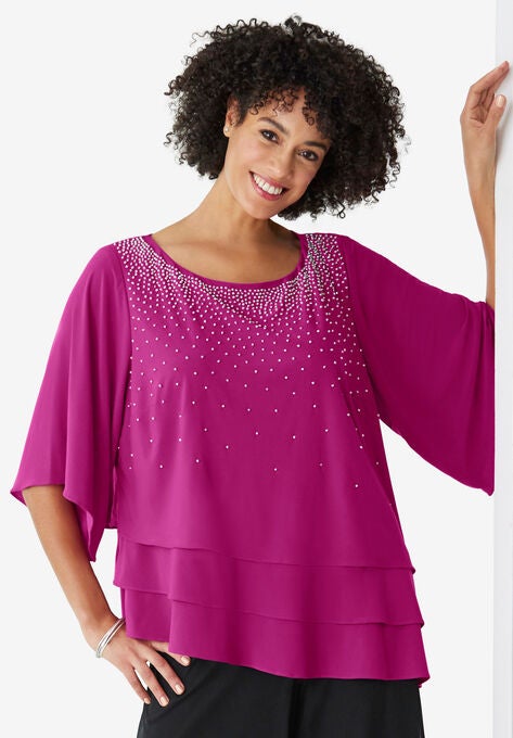 Asymmetric Tier Top, MAGENTA, hi-res image number null