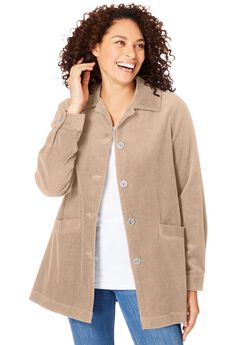 Pleat-Back Corduroy Jacket