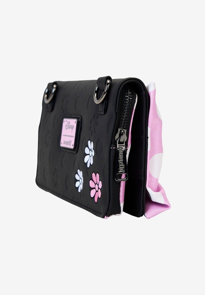 Loungefly x Disney Minnie Mouse Clutch Crossbody Bag Rock The Dots, BLACK, alternate image number 7
