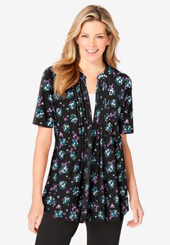 7-Day Layer-Look Elbow-Sleeve Tee