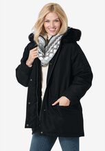 Microfiber Down Parka, BLACK