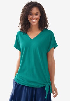 SIDE TIE KNIT TEE