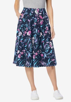 Elastic-Waist Knit Tiered Skirt