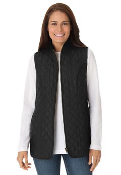 Zip-Front Quilted Vest