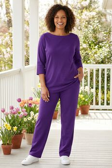 Plus Size Purple Pants
