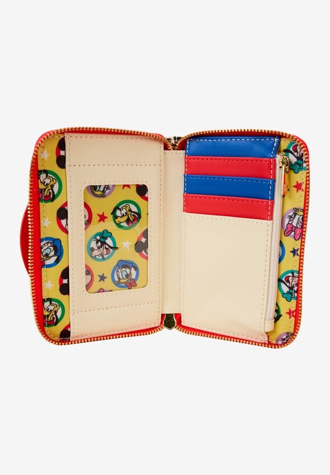Loungefly x Disney Mickey And Friends Classic Zip Wallet, RED, alternate image number null