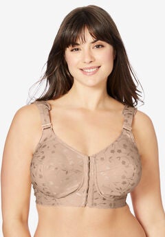 Jacquard Front-Close Wireless Bra