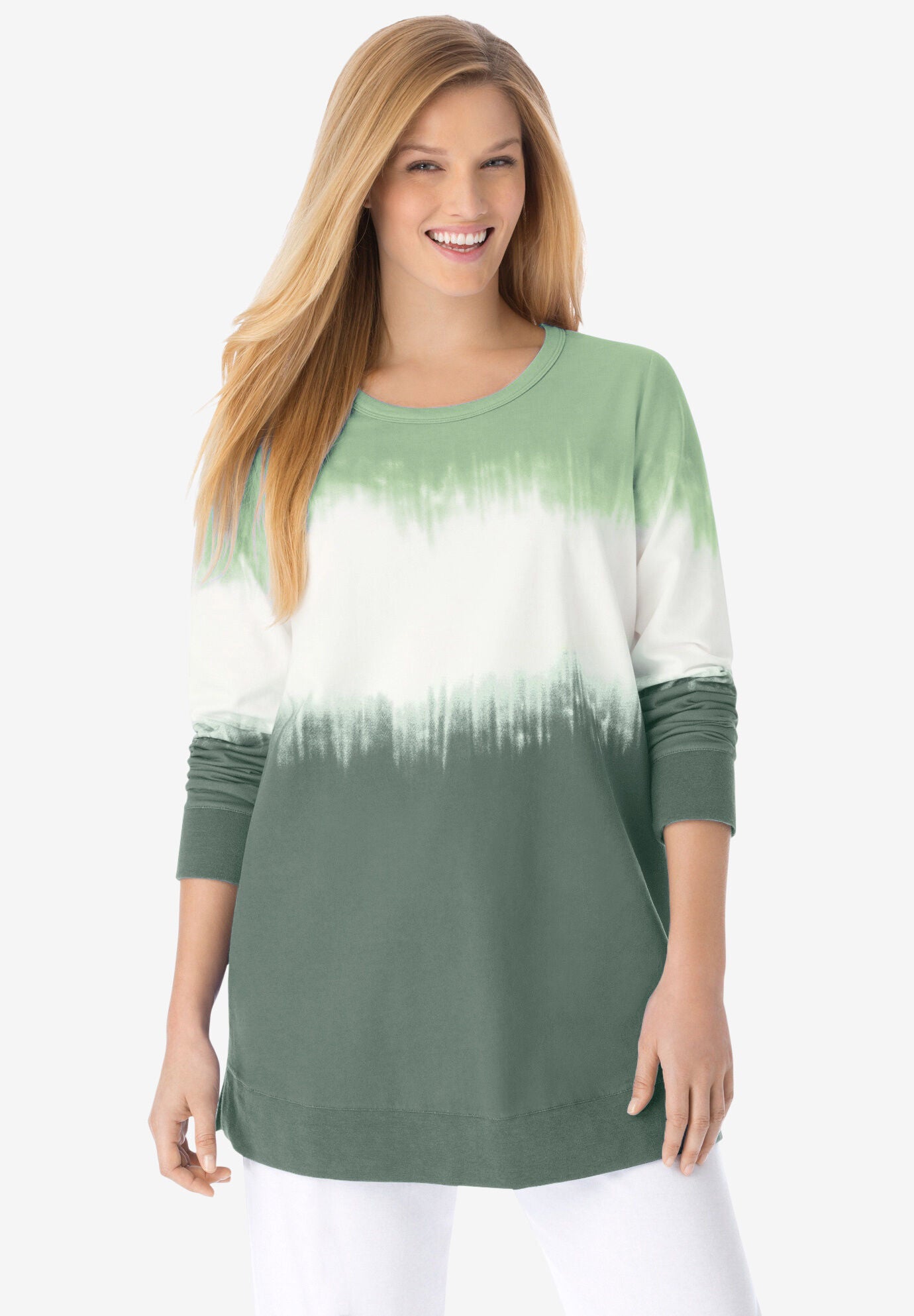 Tie dye tunic sweatshirt sales