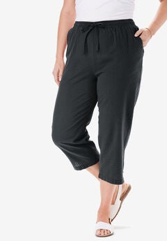 Seersucker Capri Pant