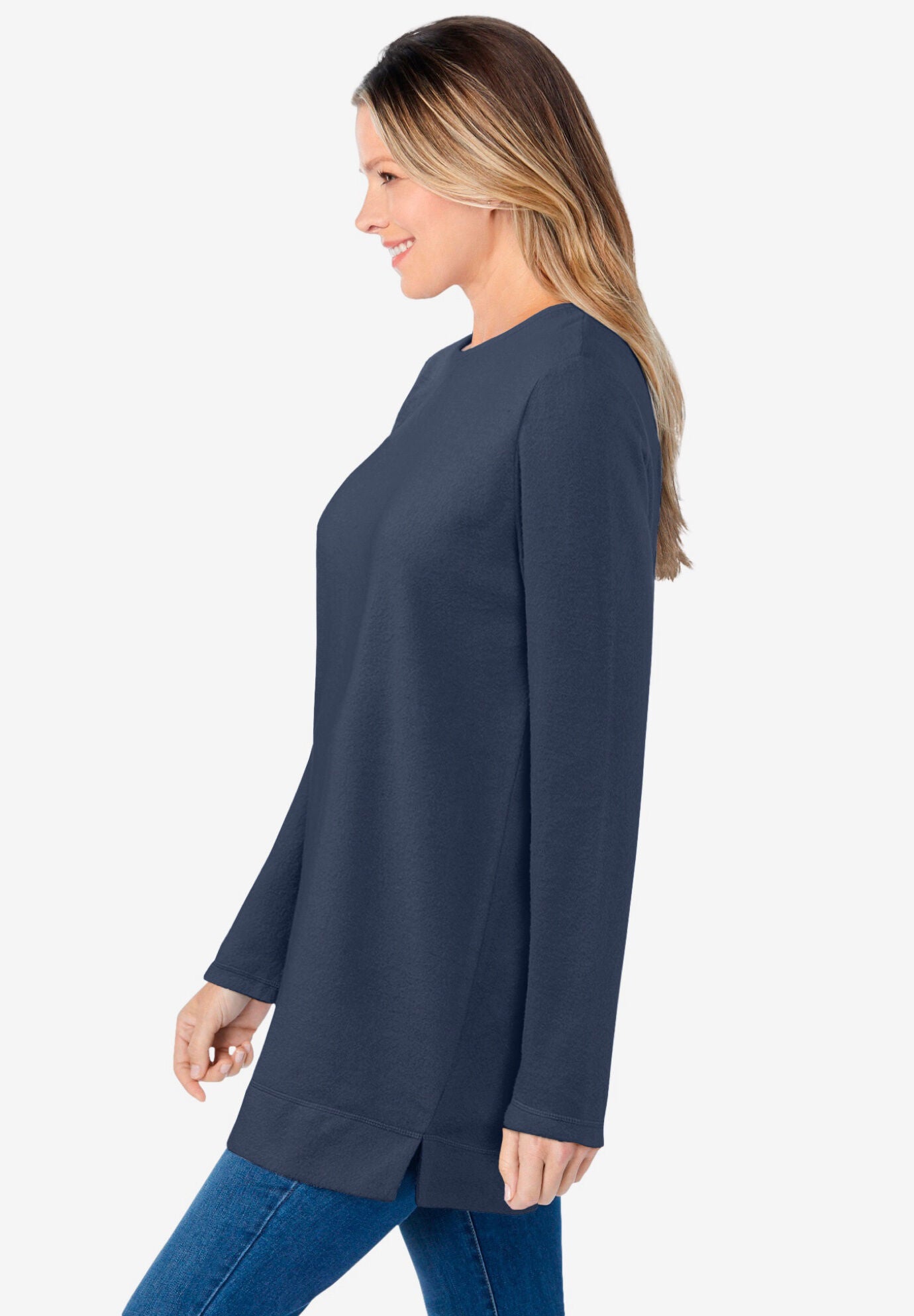 long sherpa sweatshirt