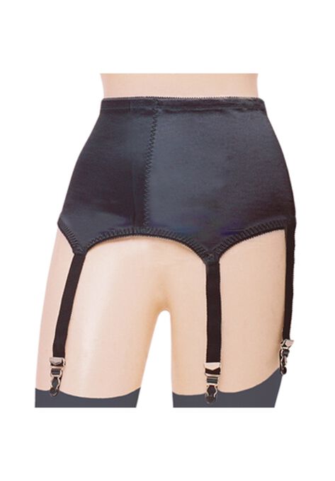 6-Strap Soft Shaping Garter Belt, BLACK, hi-res image number null