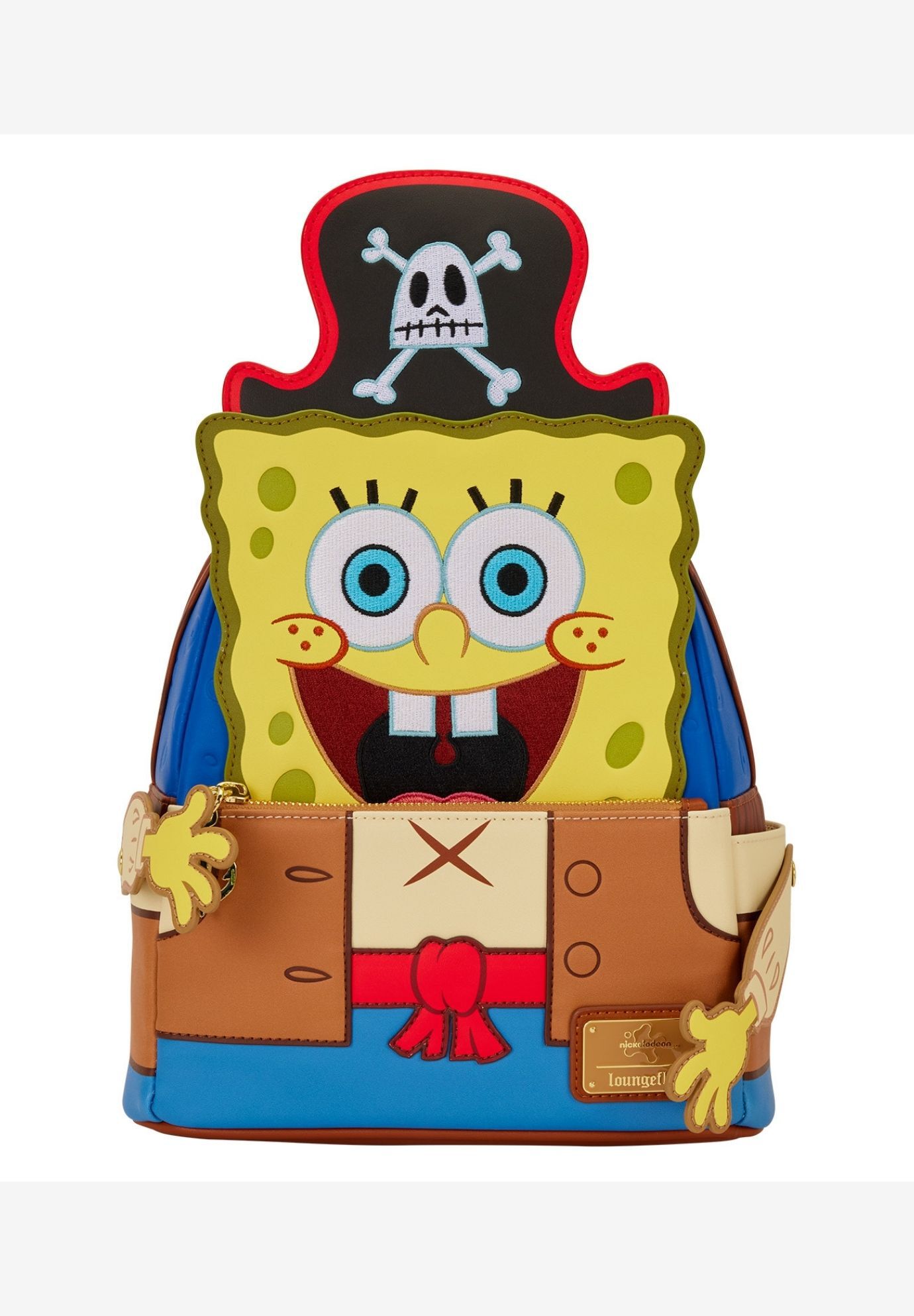 Loungefly x Nickelodeon SpongeBob SquarePants Pirate Cosplay Mini Backpack, YELLOW, alternate image number 2