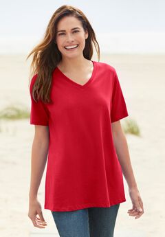 Perfect Short-Sleeve V-Neck Tee