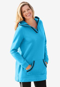 V-NECK HOODIE SWEATSHIRT