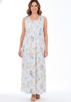 Pintucked Sleeveless Dress