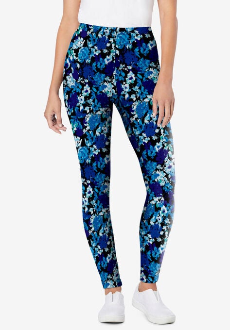 Stretch Cotton Printed Legging | Woman Within