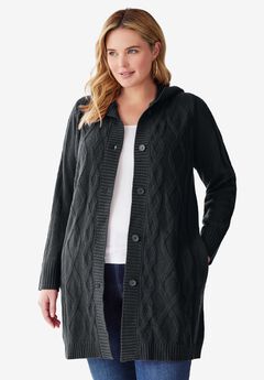 Cable Cardigan Hoodie