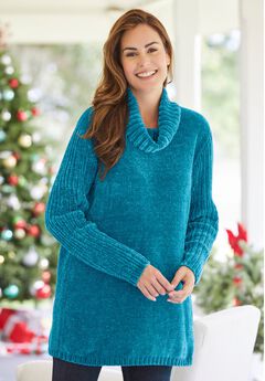 Chenille Cowlneck Sweater