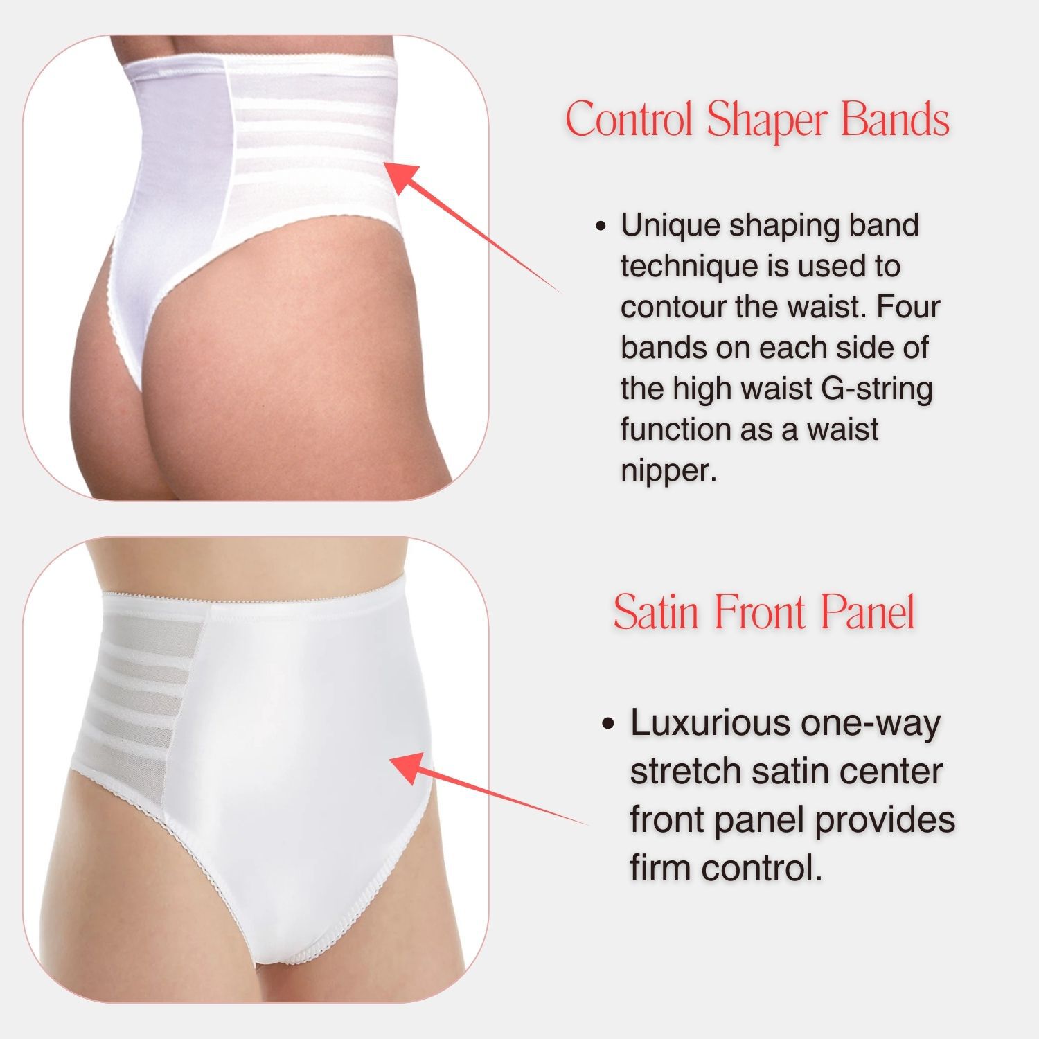 High Waist Firm Shaping Thong 900, WHITE, alternate image number 3