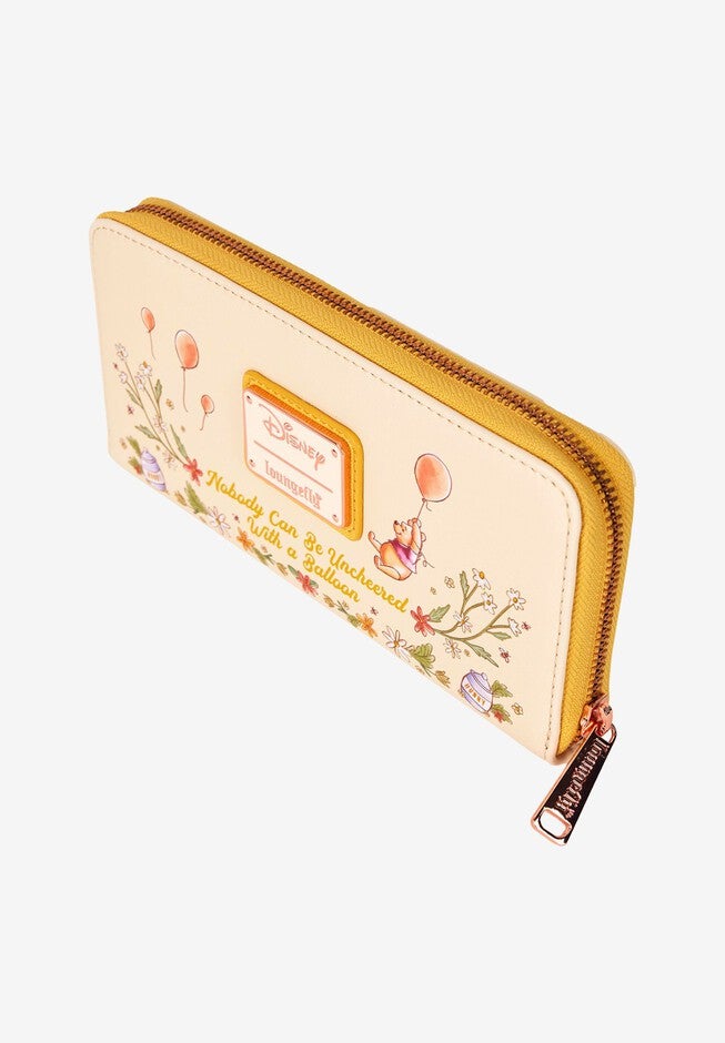 Loungefly x Disney Winnie The Pooh Honey Floral Zip Around Wallet, YELLOW, alternate image number 4