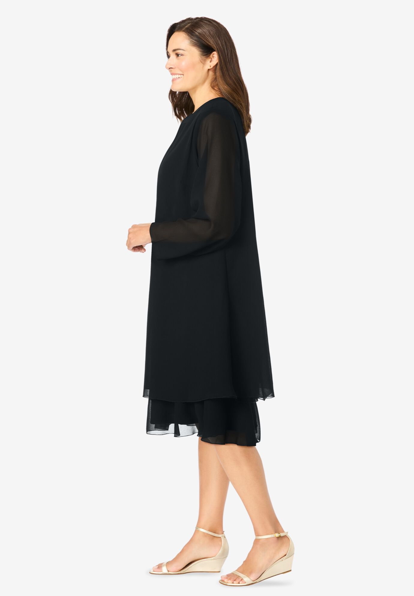 dress black pants 3 Pieces Long Sleeves Chiffon Mother of The Bride Su Color:As Photo ( Navy Blue without veil) Black and Red Roses sale: Afterpay Day Aug 2026 MARDKOWN