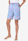 Print Pajama Shorts, PALE OCEAN TIE DYE HEARTS, hi-res image number null