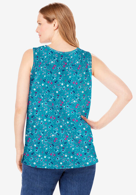 Perfect Printed Scoop-Neck Tank, , on-hover image number null
