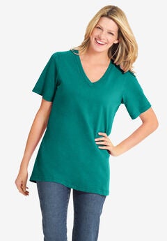 Perfect Short-Sleeve V-Neck Tee