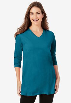 Perfect Long-Sleeve V-Neck Tunic