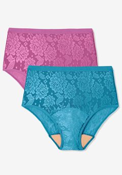 Lace Incontinence Brief 2-Pack