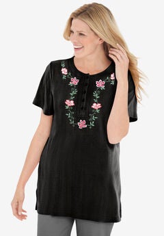 7-Day Embroidered Pointelle Tunic
