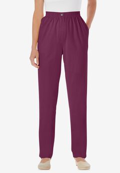 7-Day Straight-Leg Elastic-Waist Cotton Denim Pant